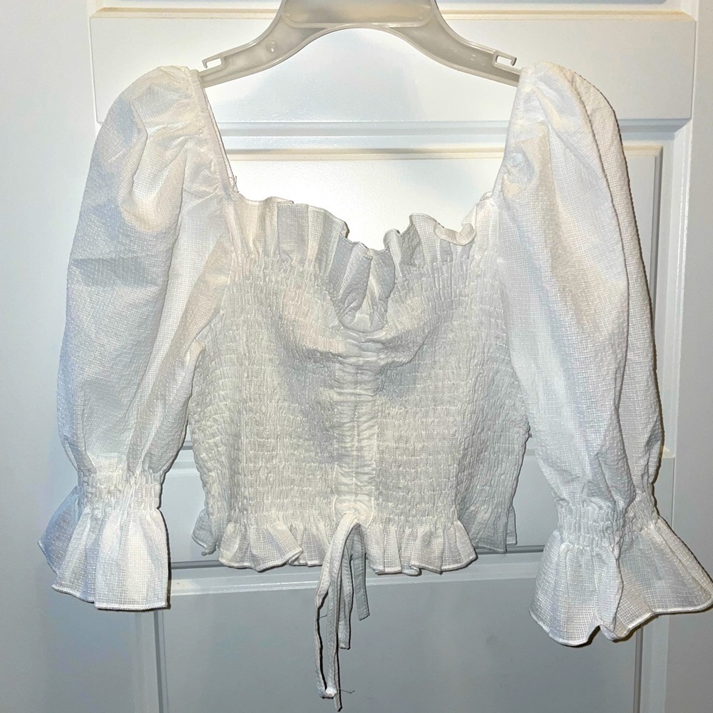 White crop top